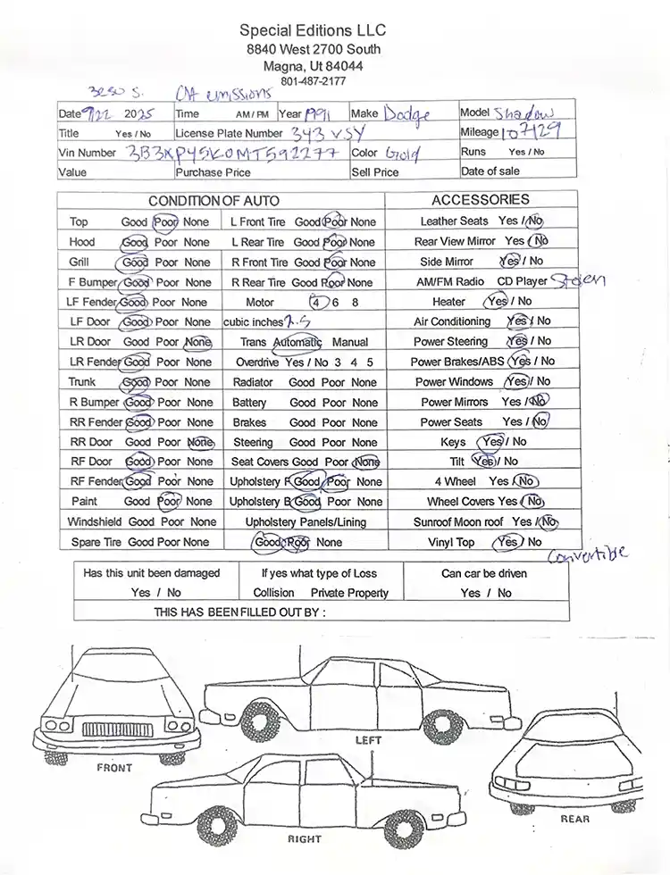 1991 Dodge Shadow - Image 5