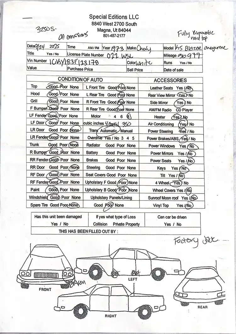 1973 Chevy Blazer K5 Cheyenne - Image 5